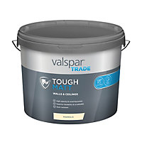 Valspar Trade Tough Magnolia Matt Emulsion paint, 10L