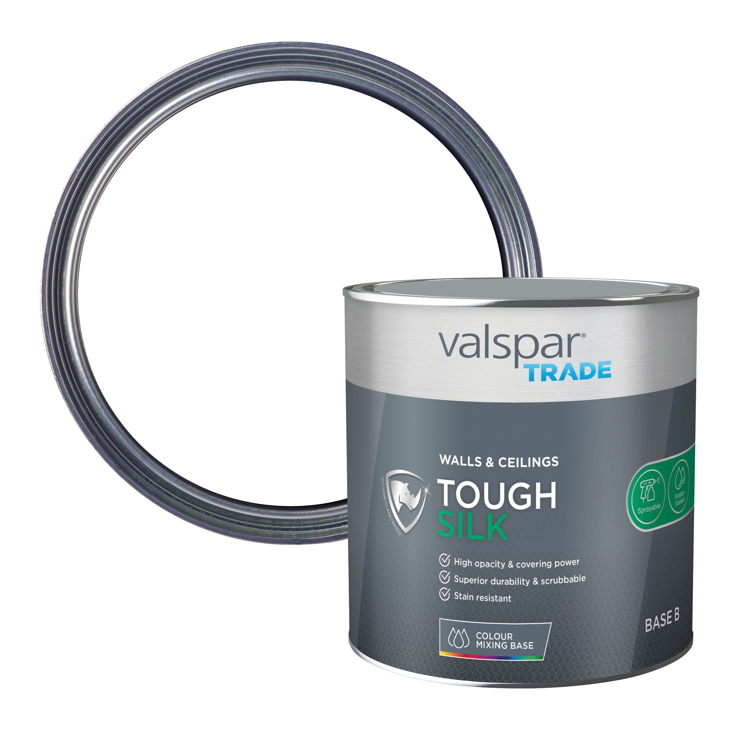 Valspar Trade Walls & Ceilings Interior Wall & ceiling Silk Emulsion, Base B, Base B, 2.5L DIY