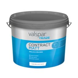 Valspar Trade White Matt Emulsion paint, 10L