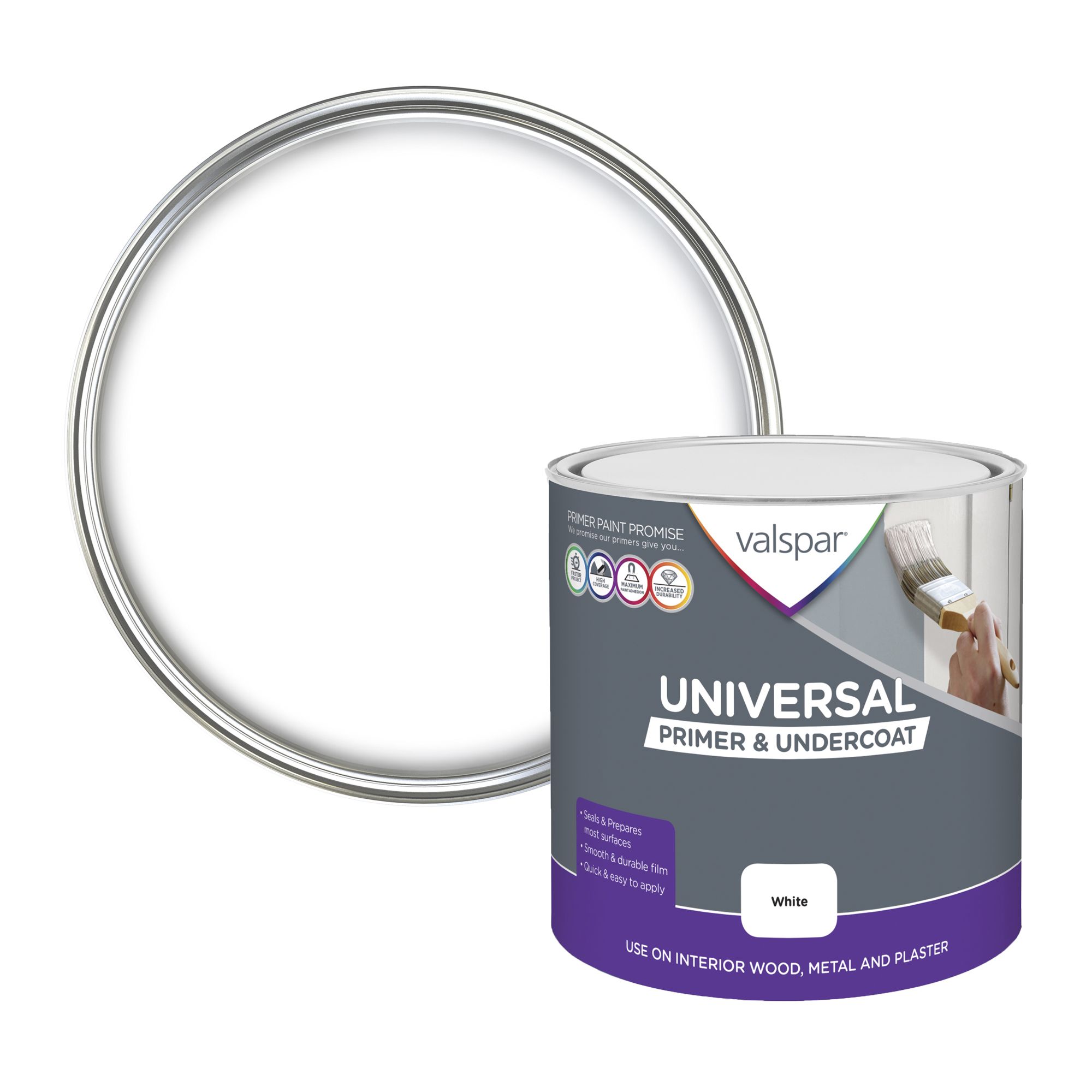 Valspar Universal White Primer & undercoat, 2.5L DIY at B&Q