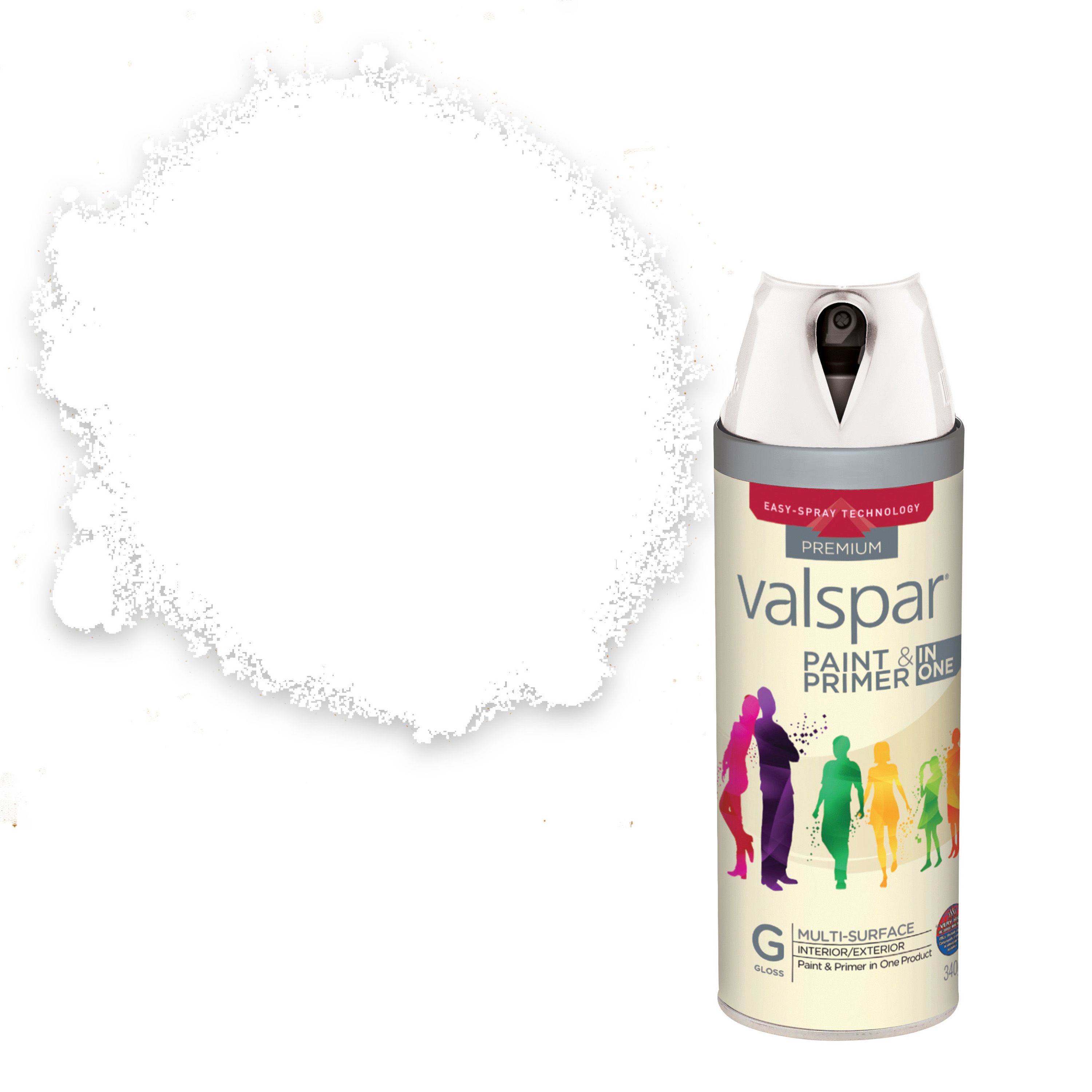 Valspar White Gloss Spray paint 400 ml DIY at B&Q