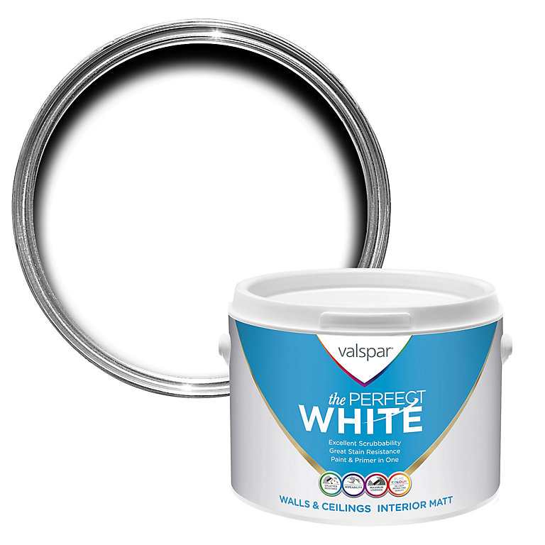 Valspar White Matt Emulsion Paint 2 5l, White Ceiling Paint B Q