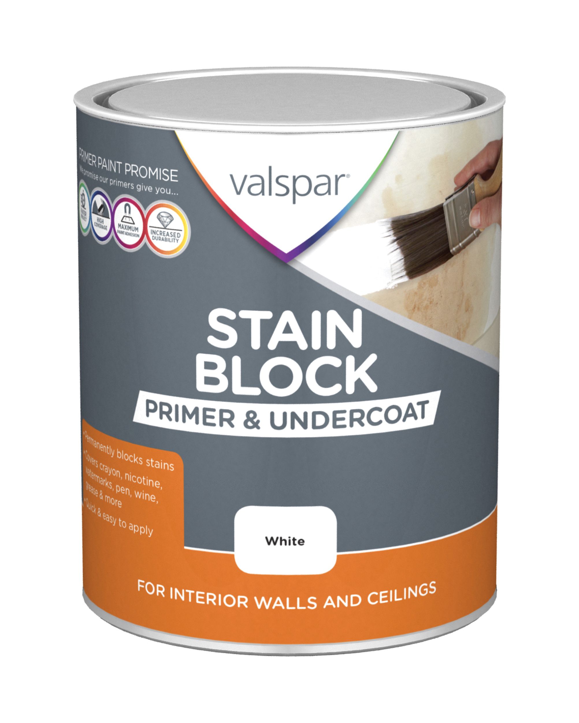 Valspar White Wall & ceiling Primer & undercoat, 750ml