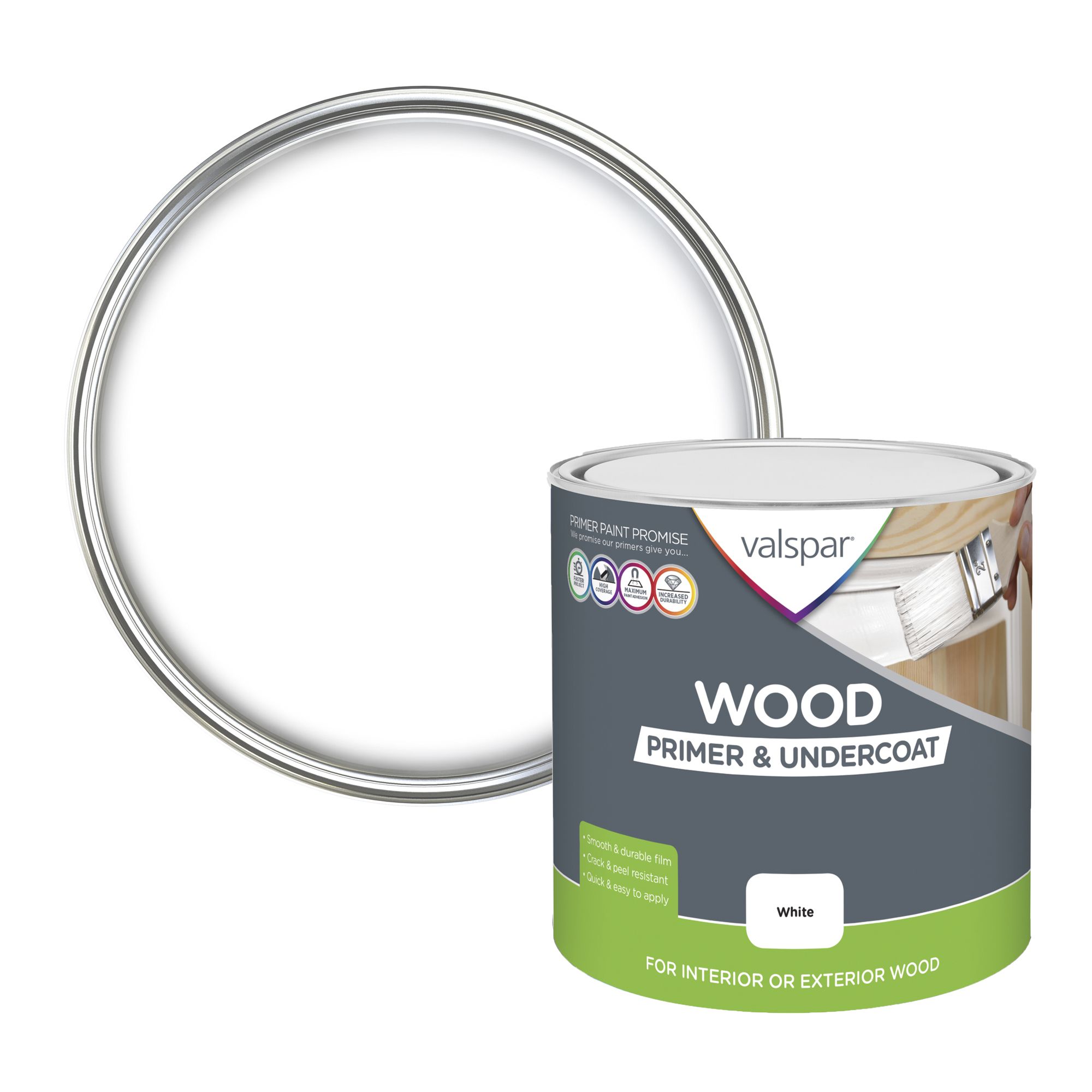 Valspar Wood White Wood Primer & Undercoat, 2.5L | DIY At B&Q