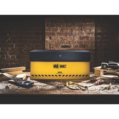 Van Vault Black & yellow Metal Storage box