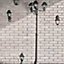 Varennes Fixed Matt Black PIR Motion sensor Outdoor Lantern Wall light 60W