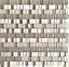 Varese Beige Matt Glass & marble Mosaic tile, (L)309mm (W)306mm
