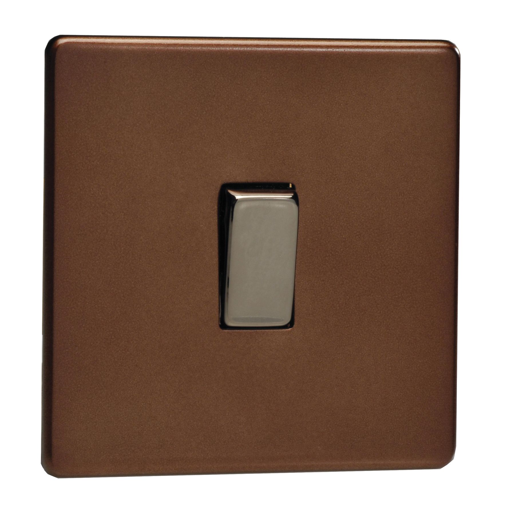 Varilight 10A Single 3 way Flat Screwless Intermediate switch Mocha