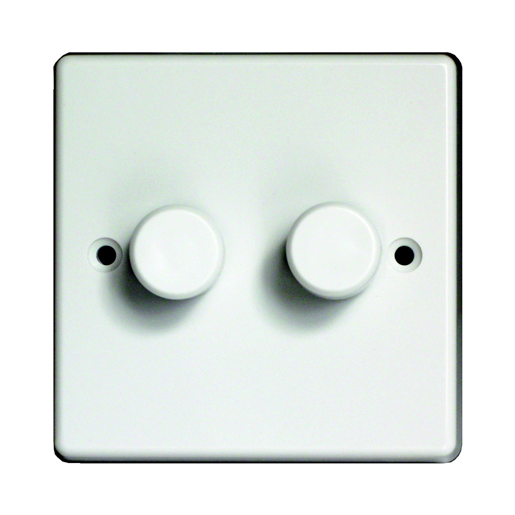 Varilight 2 way Double White Dimmer switch DIY at B&Q