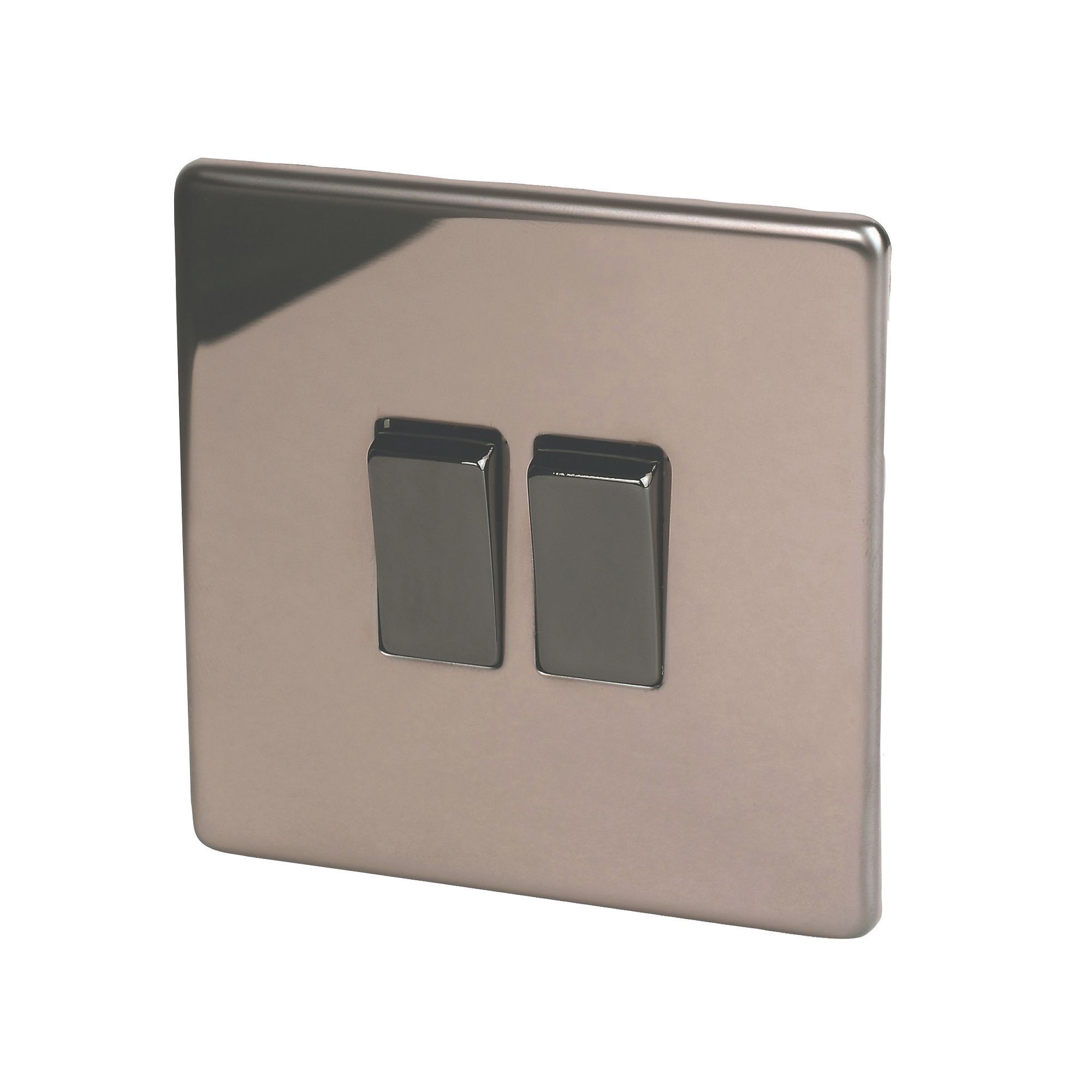 Varilight Bronze 10A 2 way 2 gang Light Switch