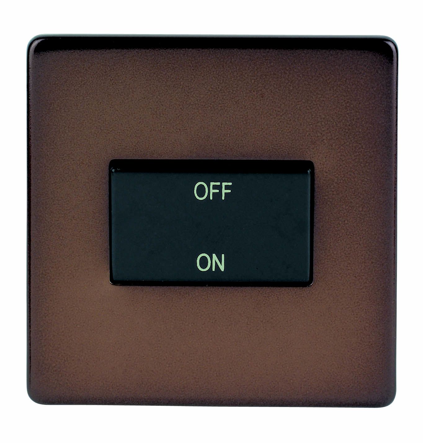 Varilight Brown 10A 1 gang Fan isolator Screwless Switch