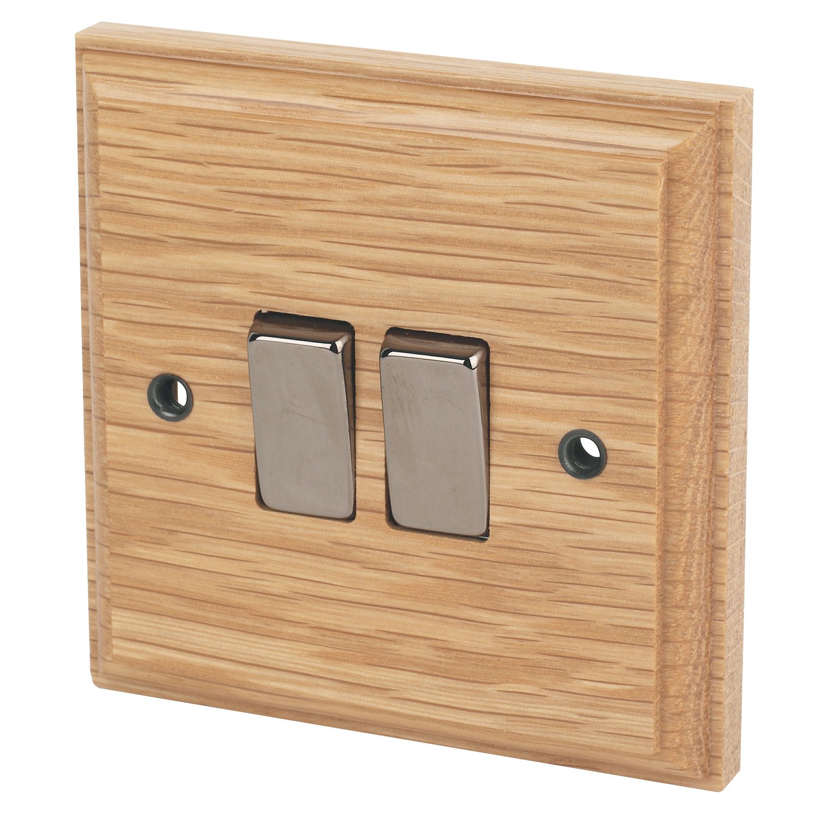 Varilight Brown 10A 2 way 2 gang Light Switch