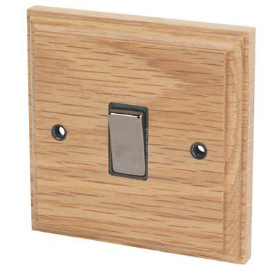 Varilight Brown 20A 1 way 1 gang Light Switch