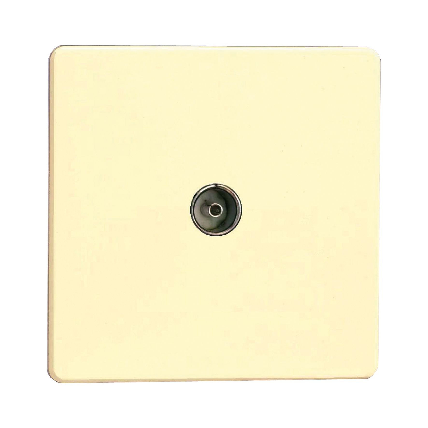 Varilight Flat White chocolate Single Coaxial socket