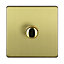 Varilight Gold Flat profile Single 2 way Screwless Dimmer switch
