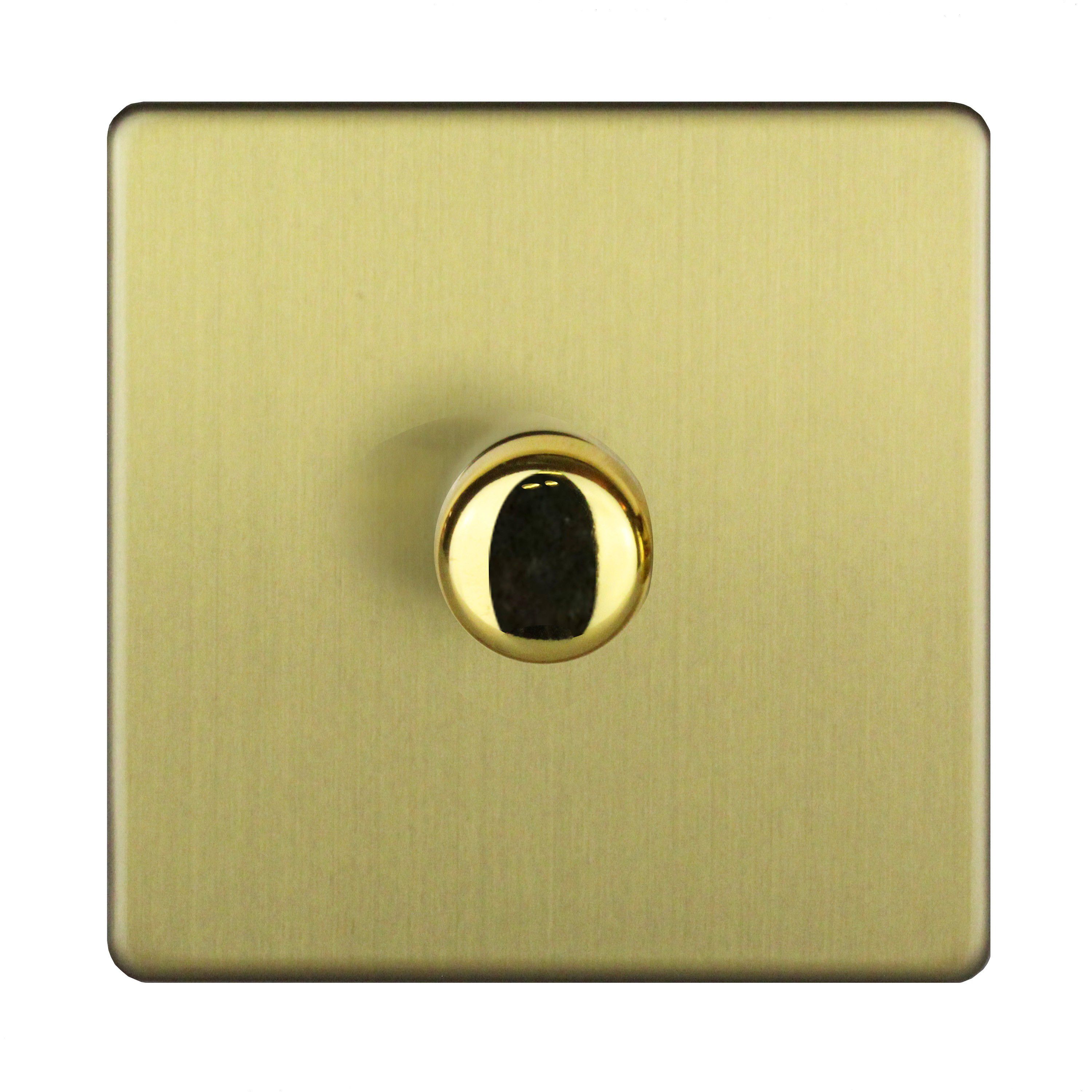Varilight Gold profile Single 2 way Screwless Dimmer switch