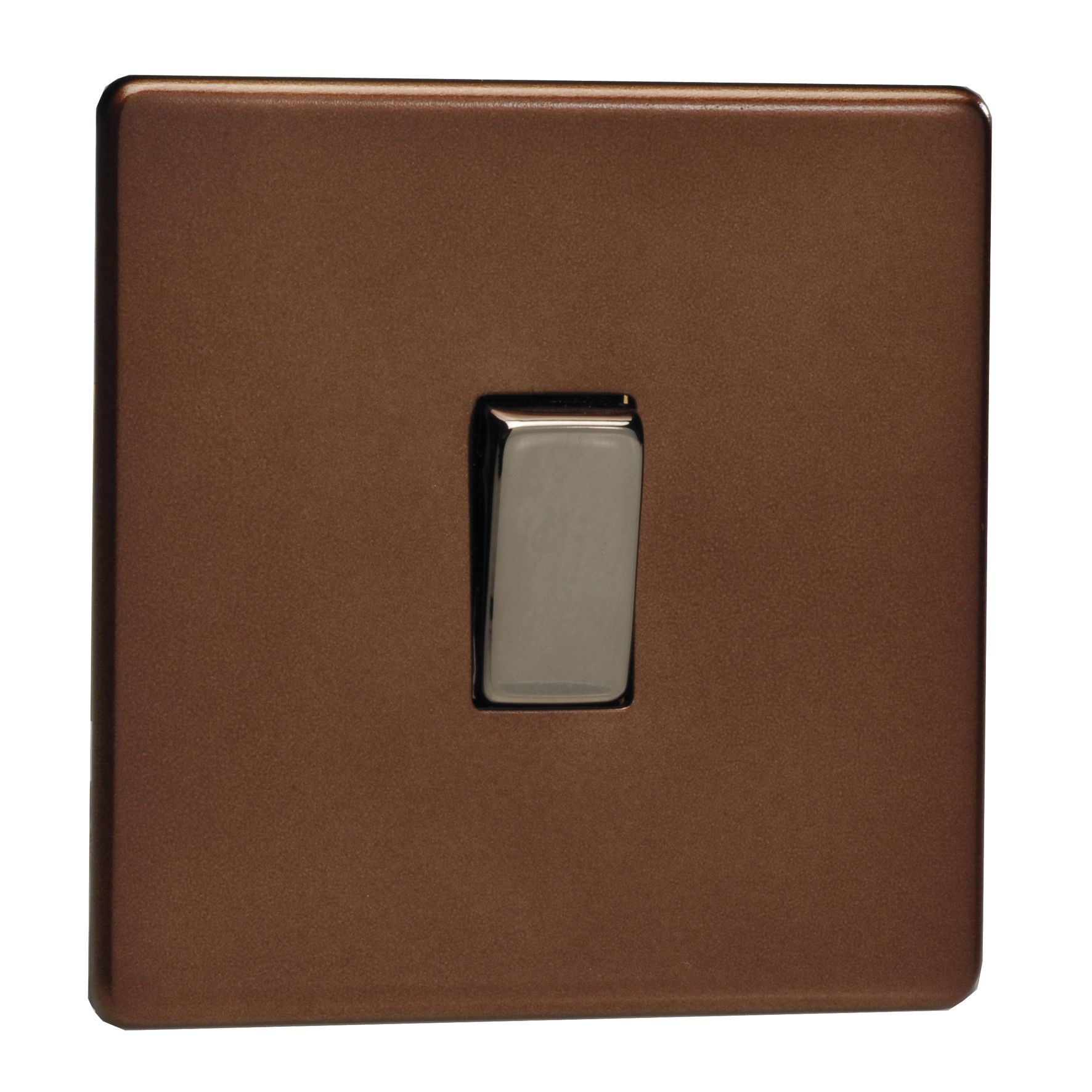 Varilight Mocha 10A 2 way 1 gang Light Screwless Switch