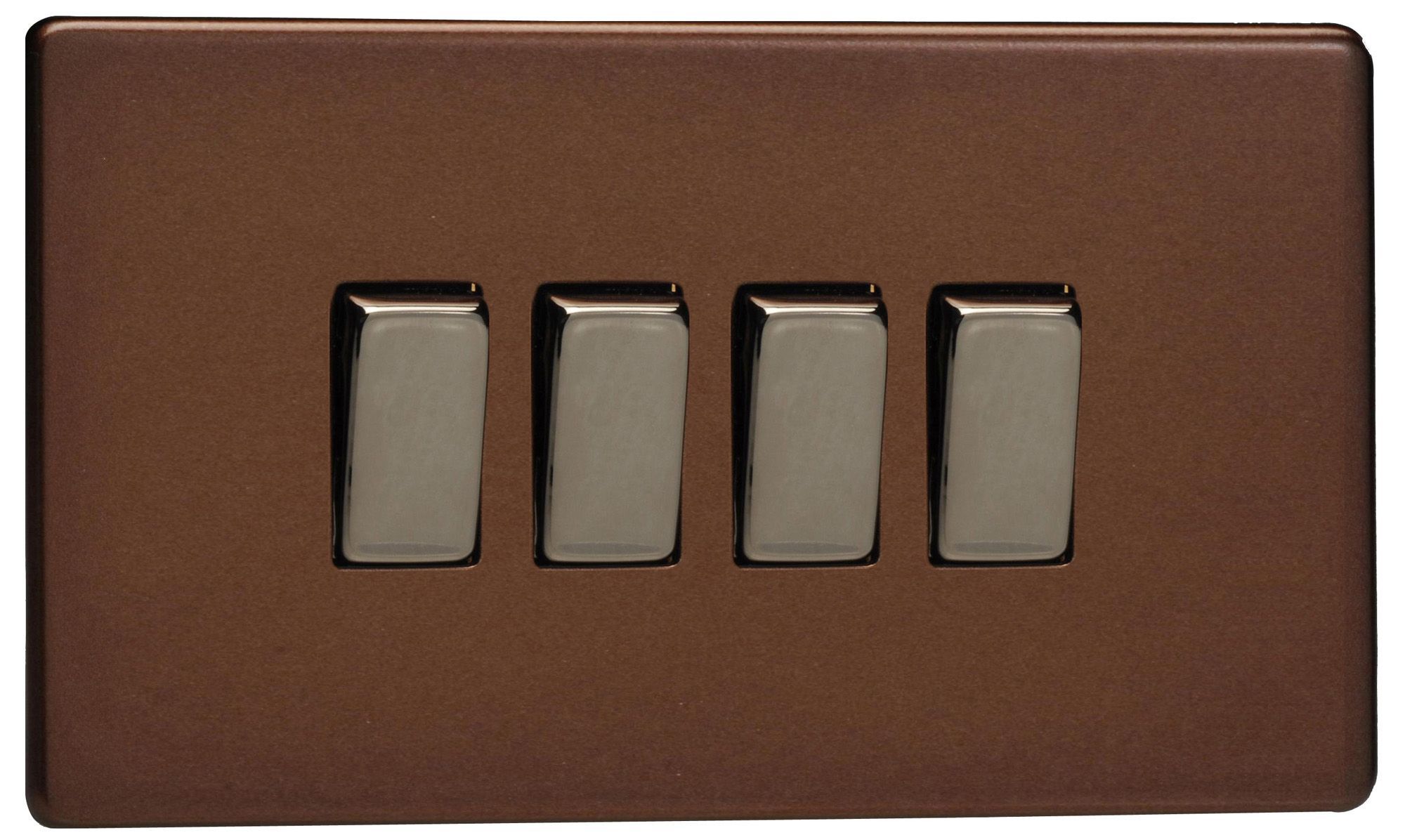 Varilight Mocha 10A 2 way Light Screwless Switch