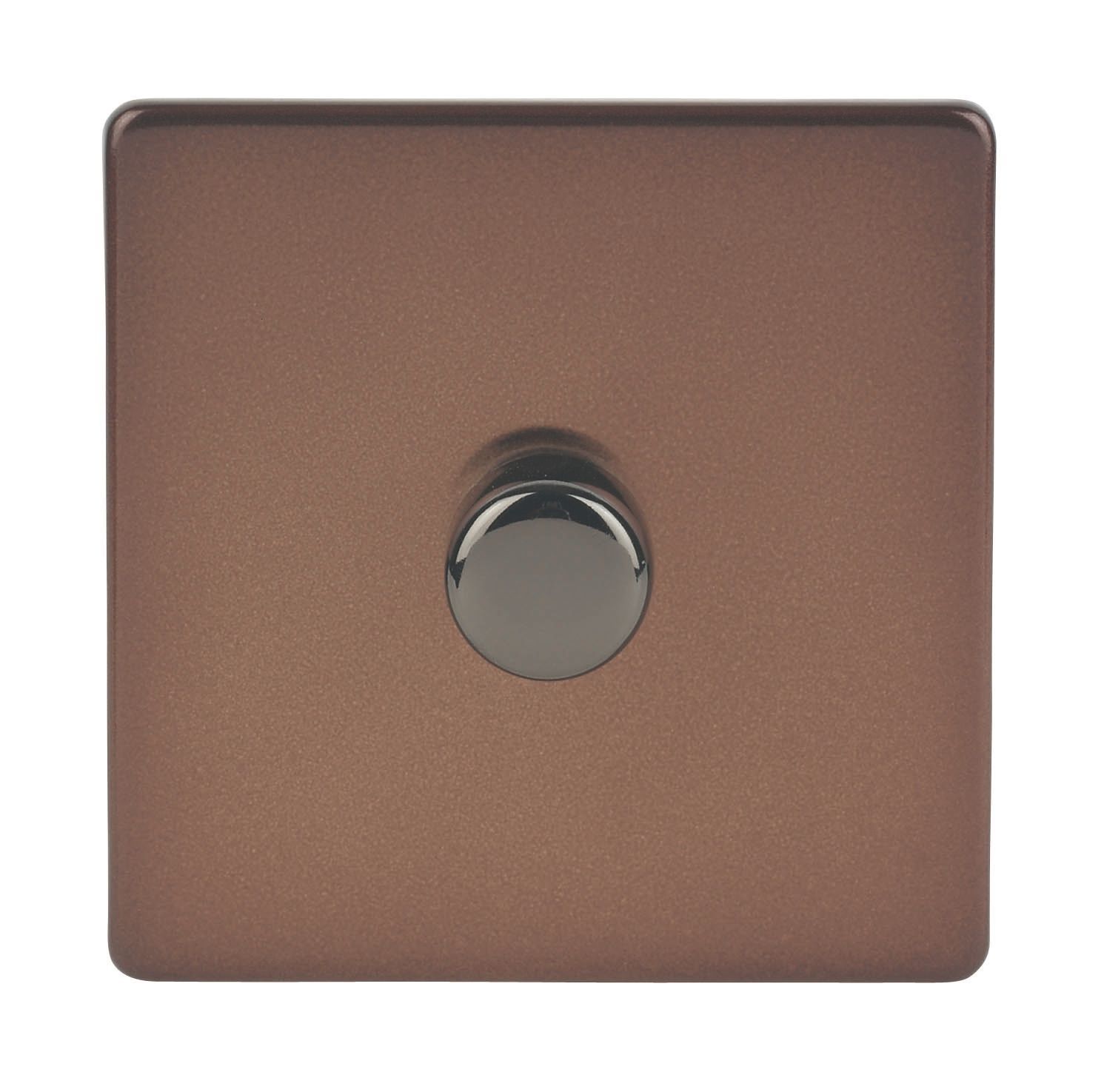 Varilight Mocha profile Single 2 way Screwless Dimmer switch