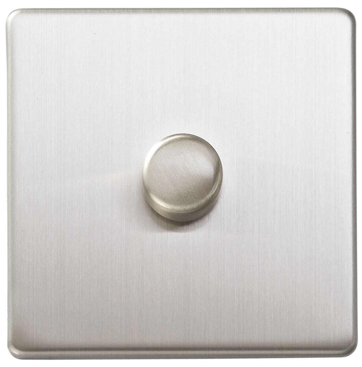 Varilight Silver profile Single 2 way Screwless Dimmer switch