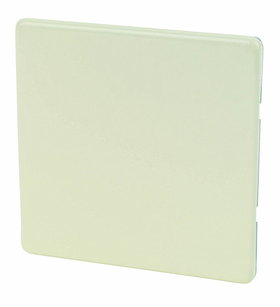 White Chocolate Screwless Single or Double Blanking Plates 