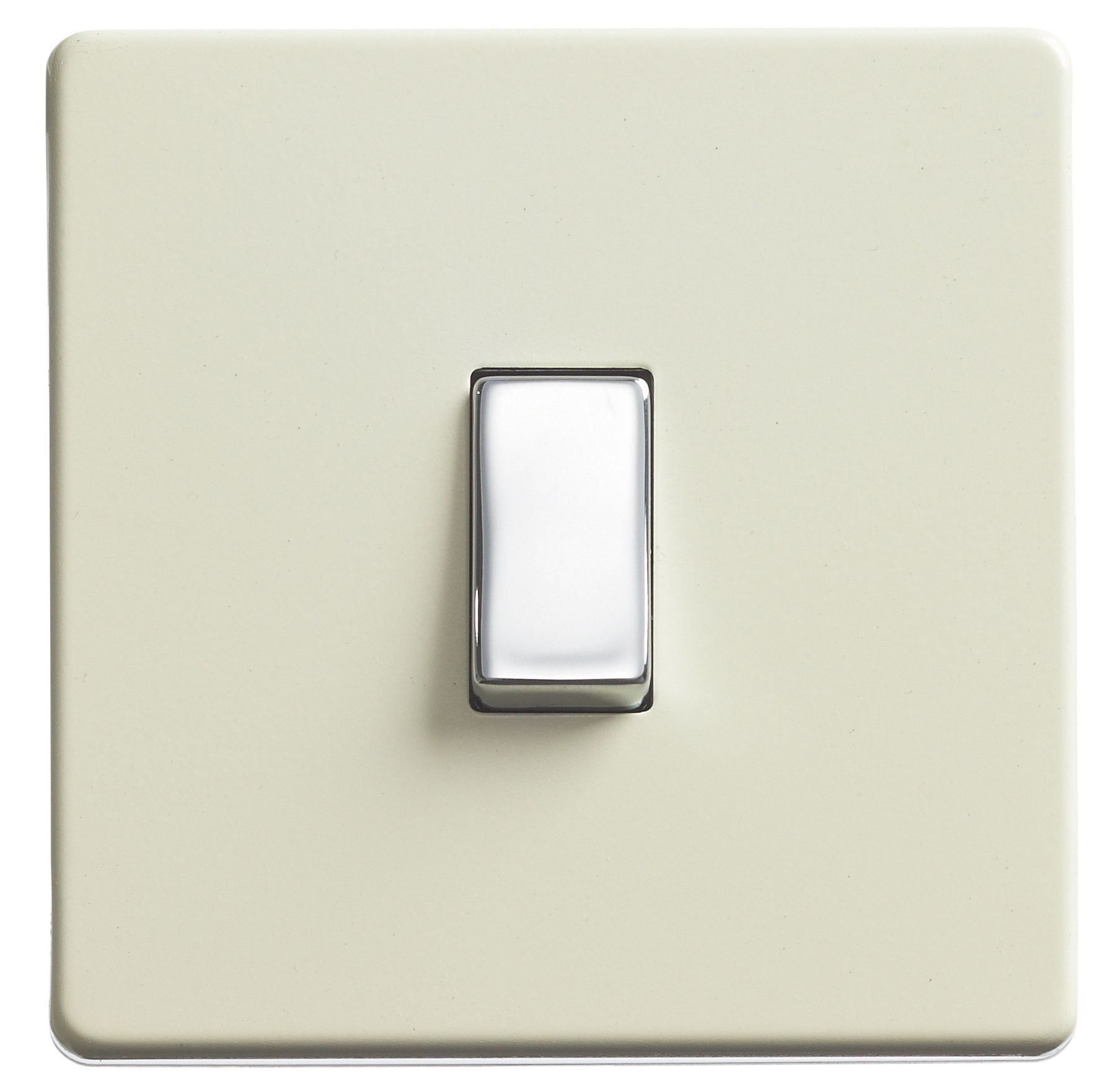 Varilight White 10A 2 way 1 gang Light Screwless Switch