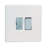 Varilight White 13A Flat profile Screwless Switched Fused connection unit