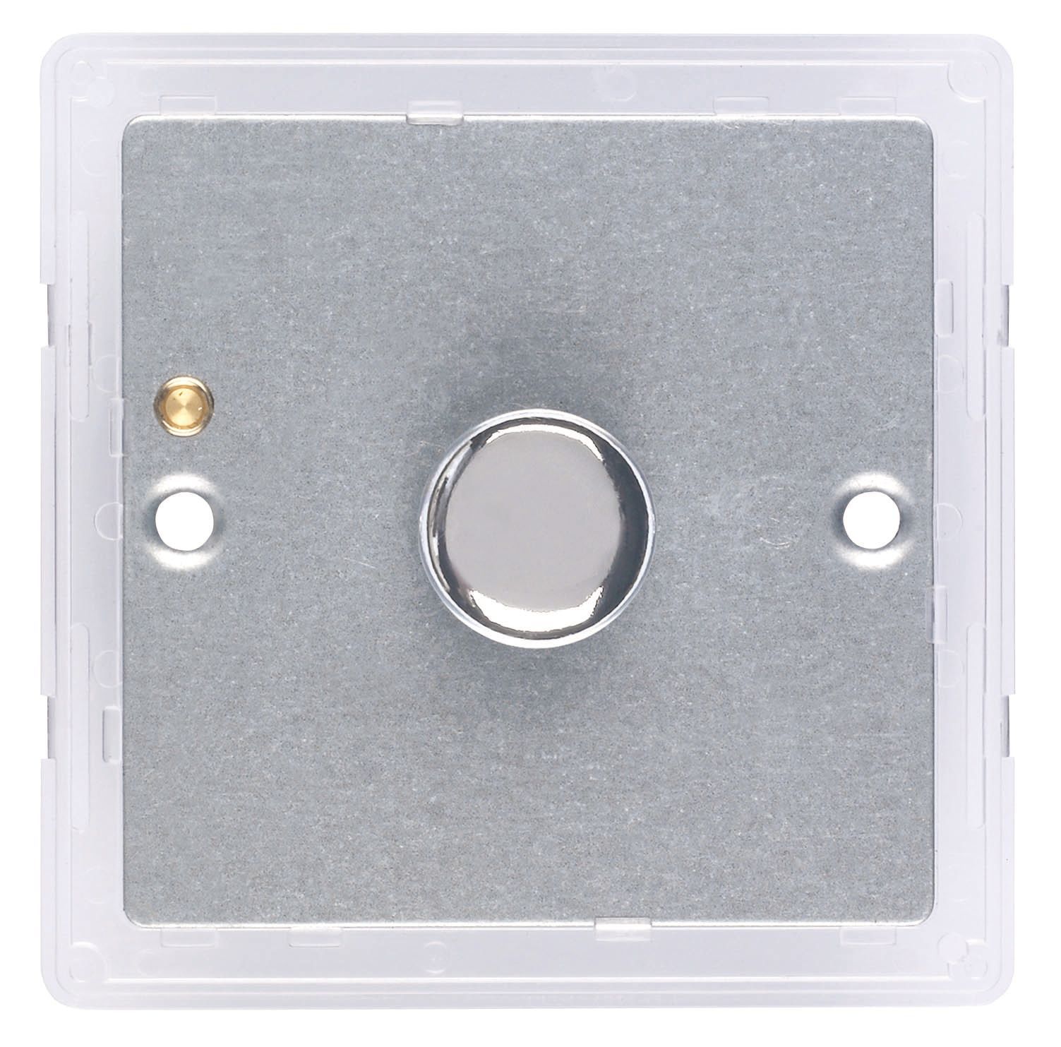 Varilight White profile Single 2 way Screwless Dimmer switch