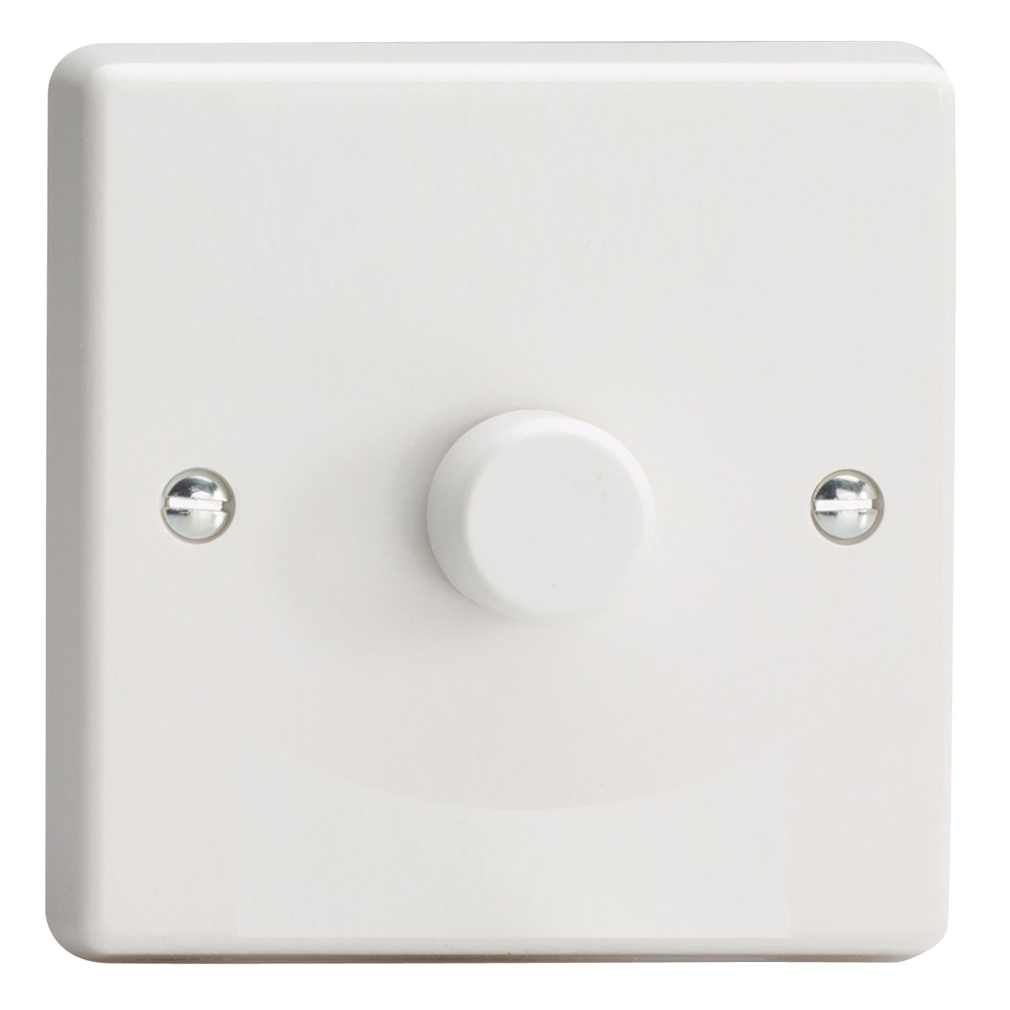 Varilight White profile Single 2 way Screwless Dimmer switch