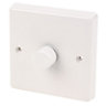 Varilight White Raised profile Single 1 way Dimmer switch