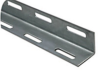 Varnished Cold-pressed steel Equal L-shaped Angle profile, (L)2m (W)27mm