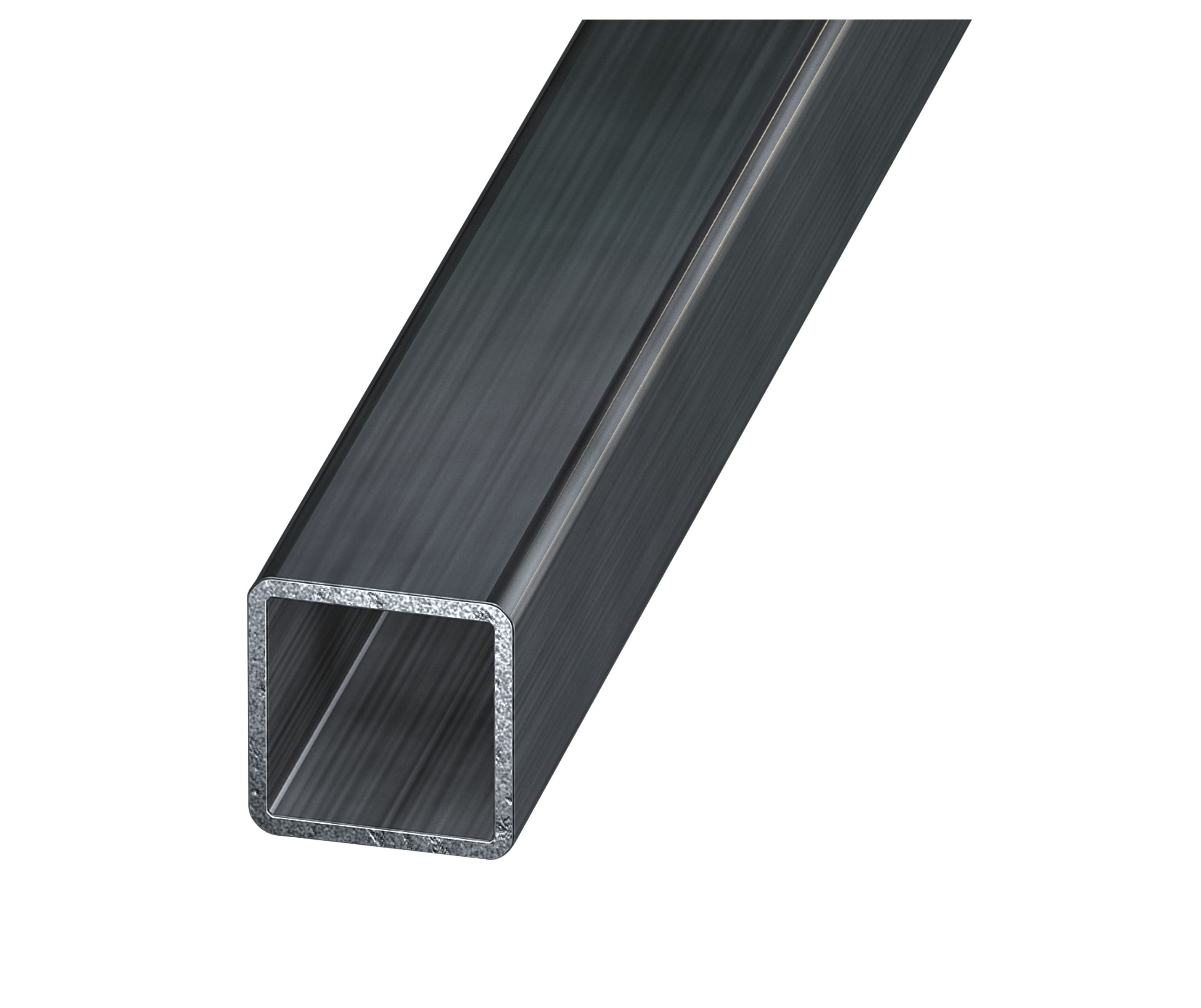 Varnished Coldrolled steel Square Tube, (L)2.5m (W)25mm (T)1.5mm DIY