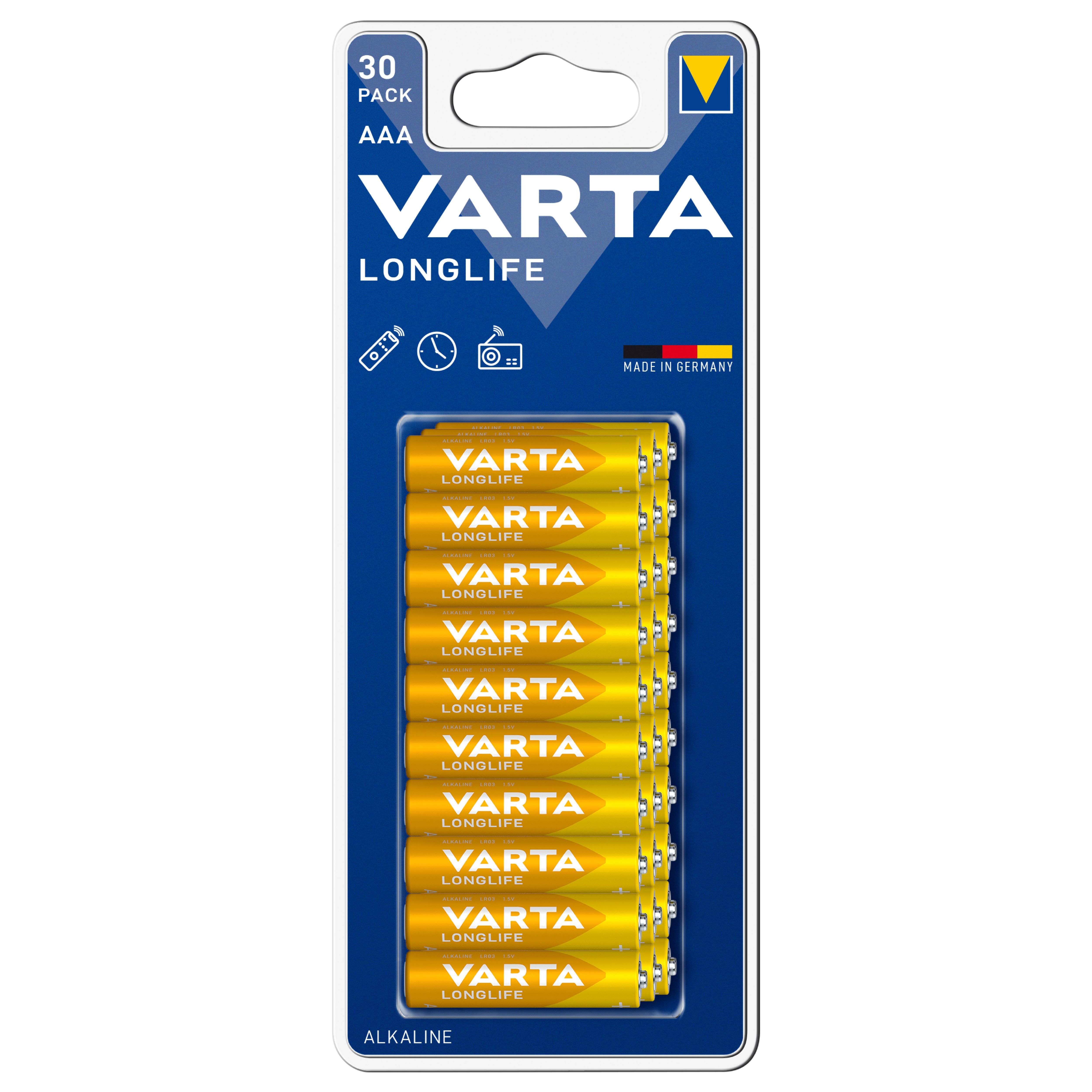 Varta 1.5V 1.2 Batteries, Pack of 30