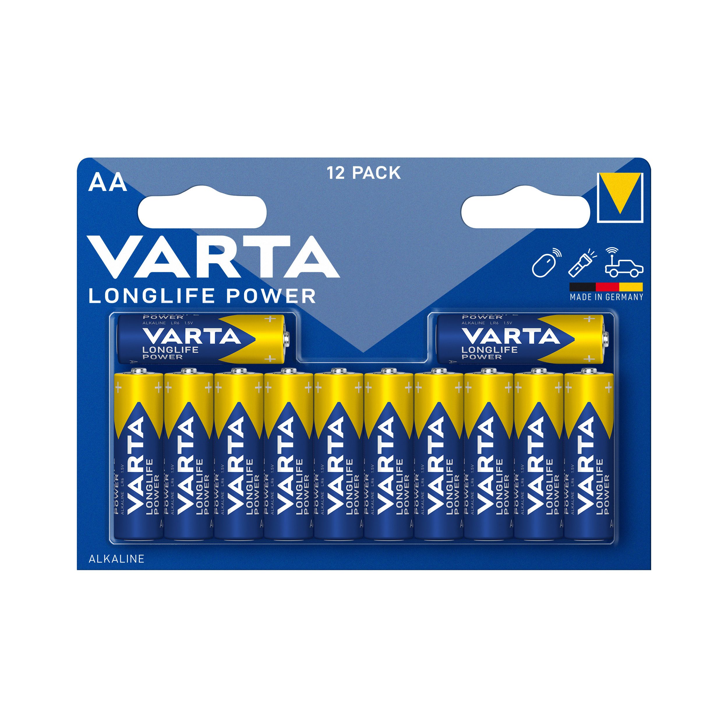 Varta 1.5V 2970mAh AA Batteries, Pack of 12