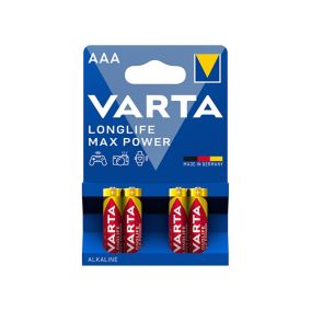 Varta Longlife Max Power 1.5V AAA Battery, Pack of 4