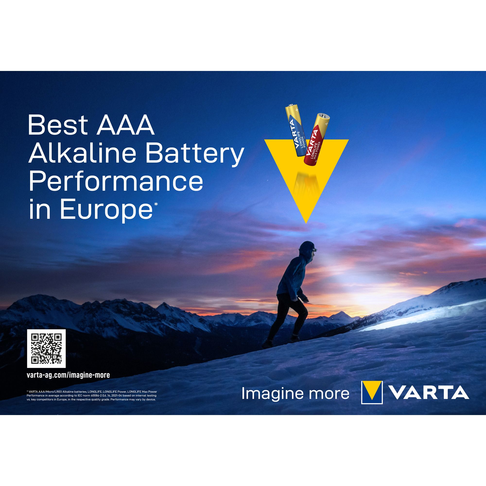 Varta Longlife Max Power 1.5V AAA Battery, Pack of 4