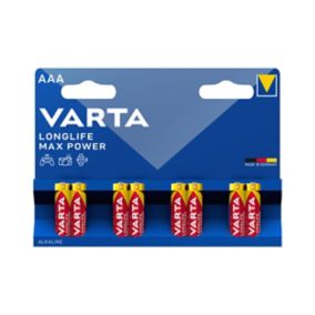 Varta Longlife Max Power AAA (LR03) Battery, Pack of 8