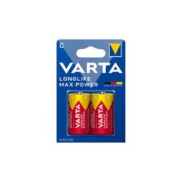 Varta Longlife Max Power Non-rechargeable C (LR14) Battery, Pack of 2