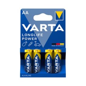 Varta Longlife Power 1.5V AA Battery, Pack of 4