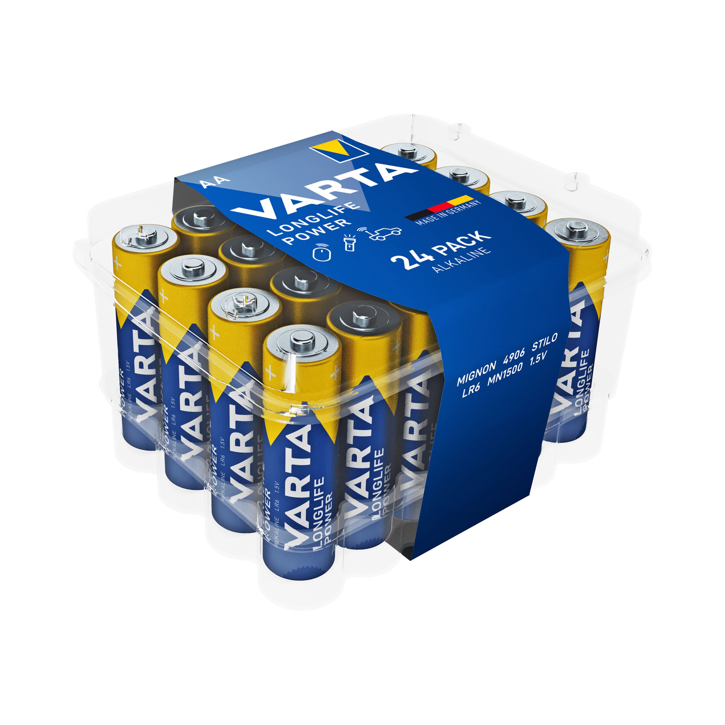 Varta Longlife Power AA Batteries, Pack of 24