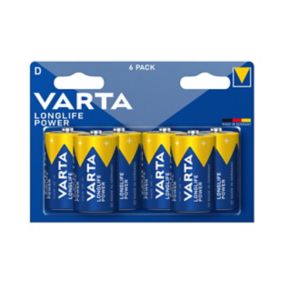 Varta Longlife Power D (LR20) Battery, Pack of 6