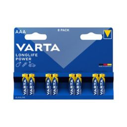 Varta Longlife Power Non-rechargeable AAA Battery, Pack of 8