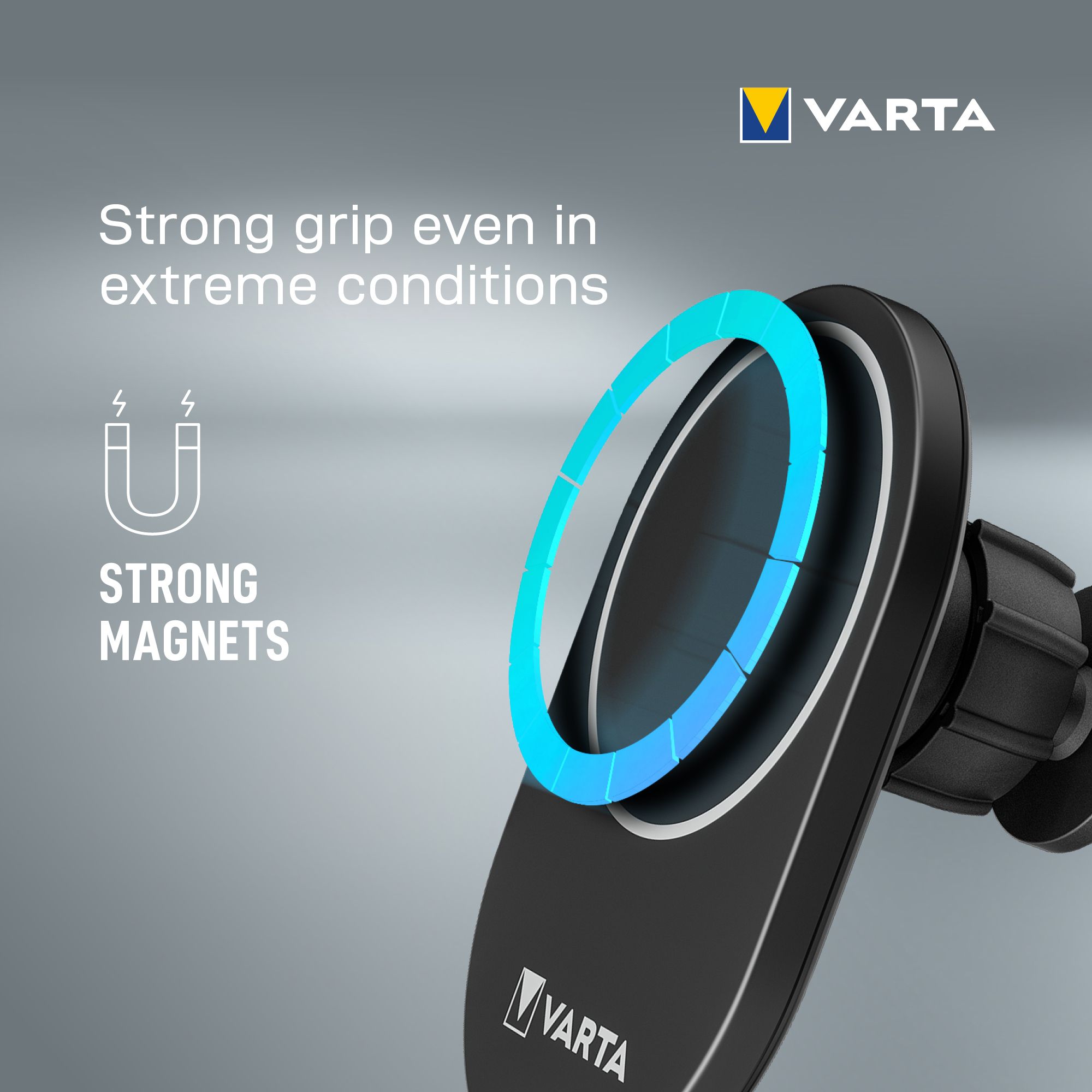 Varta Mag Pro Wireless 2A In-car charger for iOS & Android