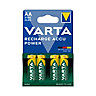 Varta Recharge ACCU Power Rechargeable AA (LR6) Battery, Pack of 4