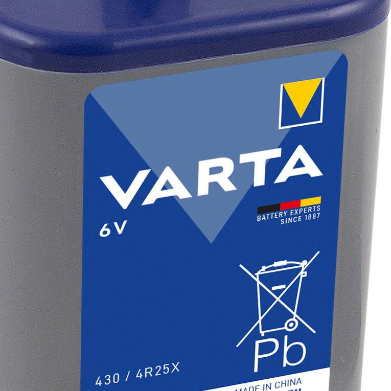 Varta Professional 430 4R25X 6V Blockbatterie Licht 7,5Ah Zink