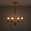 Vas Chandelier Gold effect 8 Lamp Ceiling light