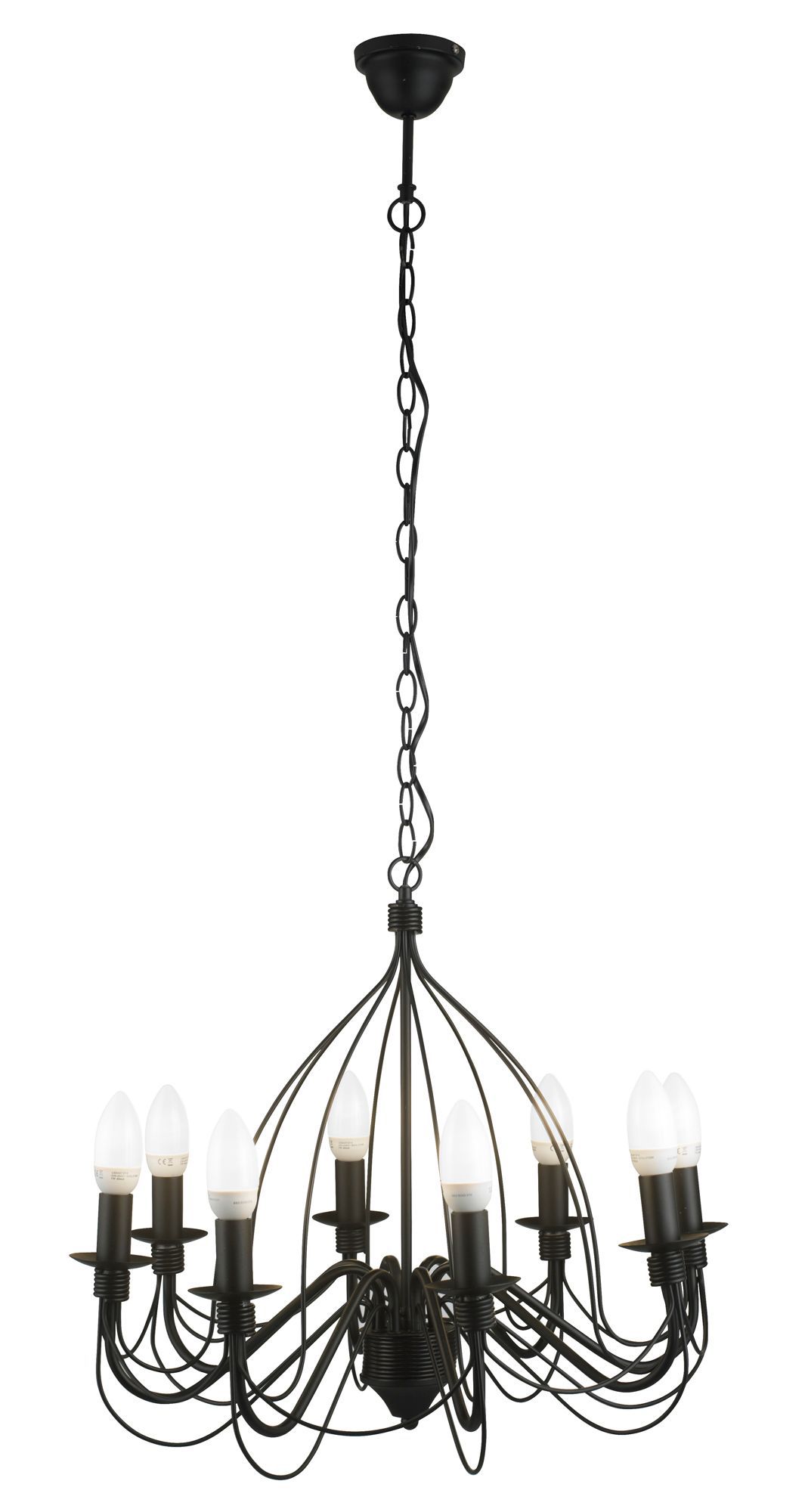 8 light deals black chandelier