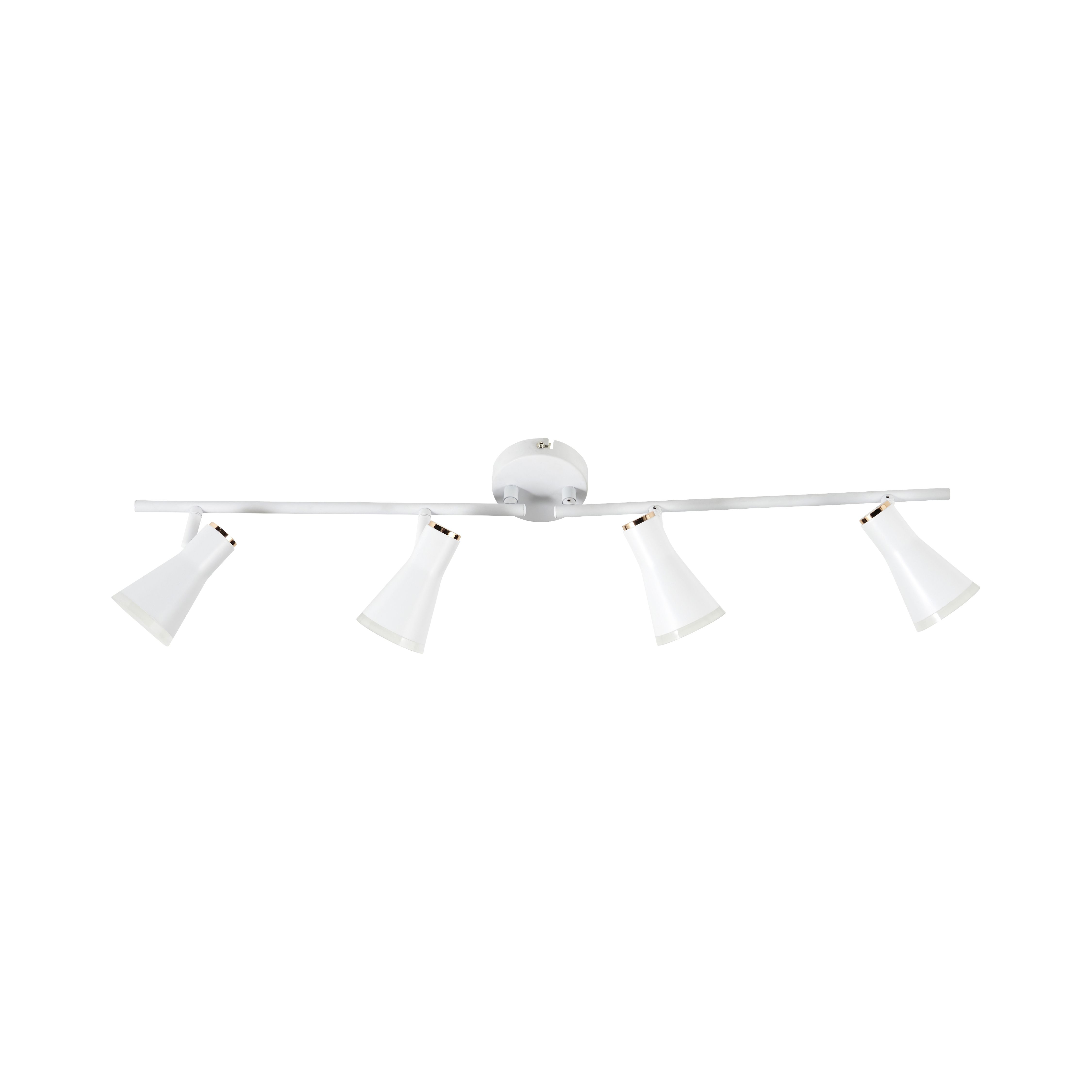 Vaughan Modern Satin White Gold effect 4 Light Spotlight