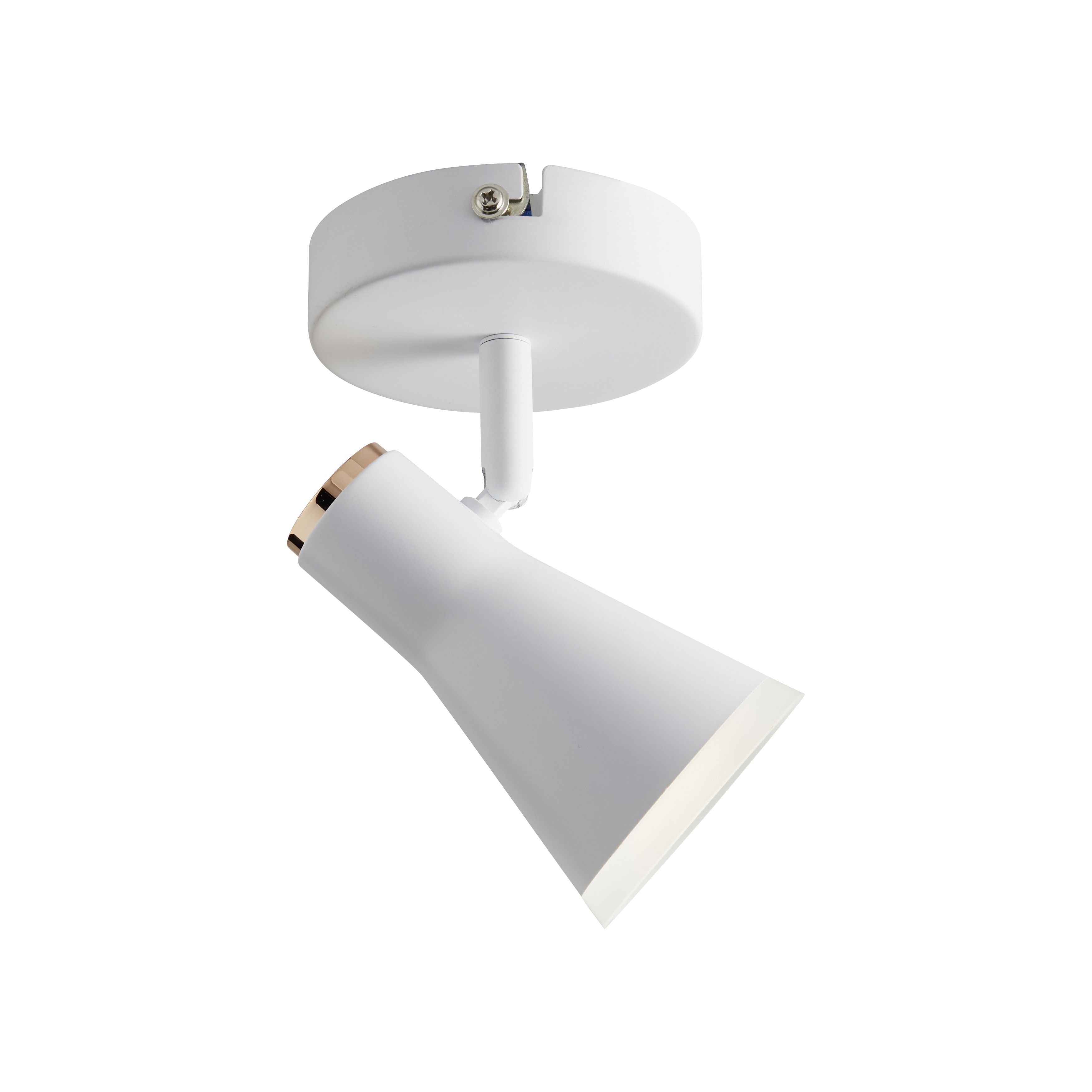 Vaughan Modern Satin White Gold effect Spotlight