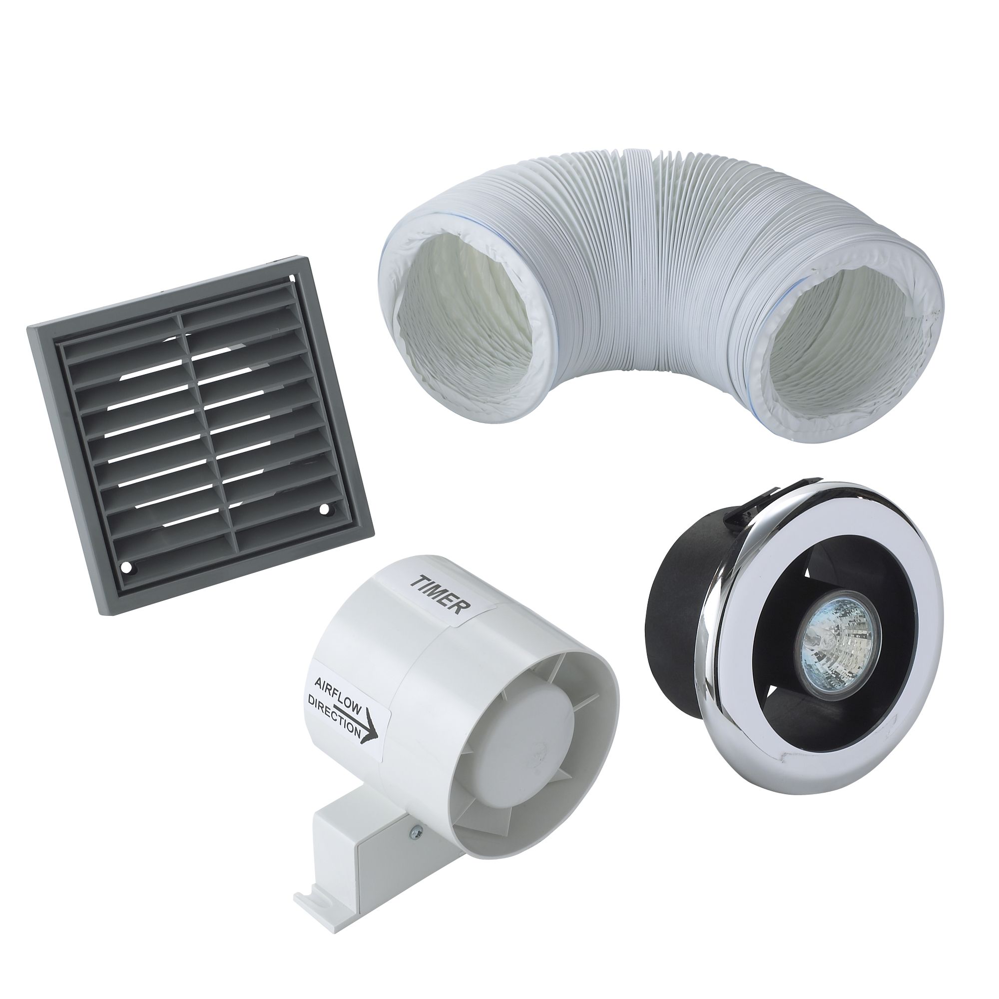 VDISL100T Bathroom Shower fan kit
